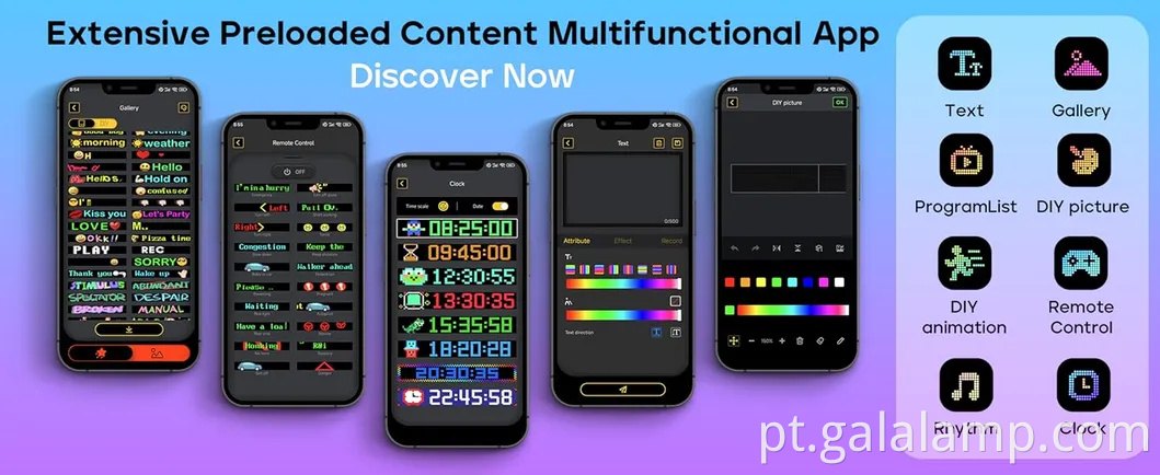 Exibição de LED flexível para festivais, lojas e festas